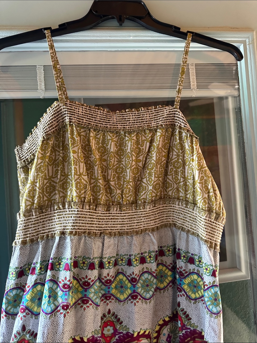 Bohemian World Market Paisley Maxi Sundress; Cotton and made in India